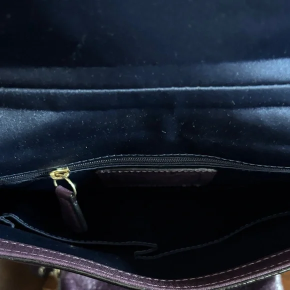 Coach Purple Leather Shoulder Bag with wallet - Picture 8 of 8